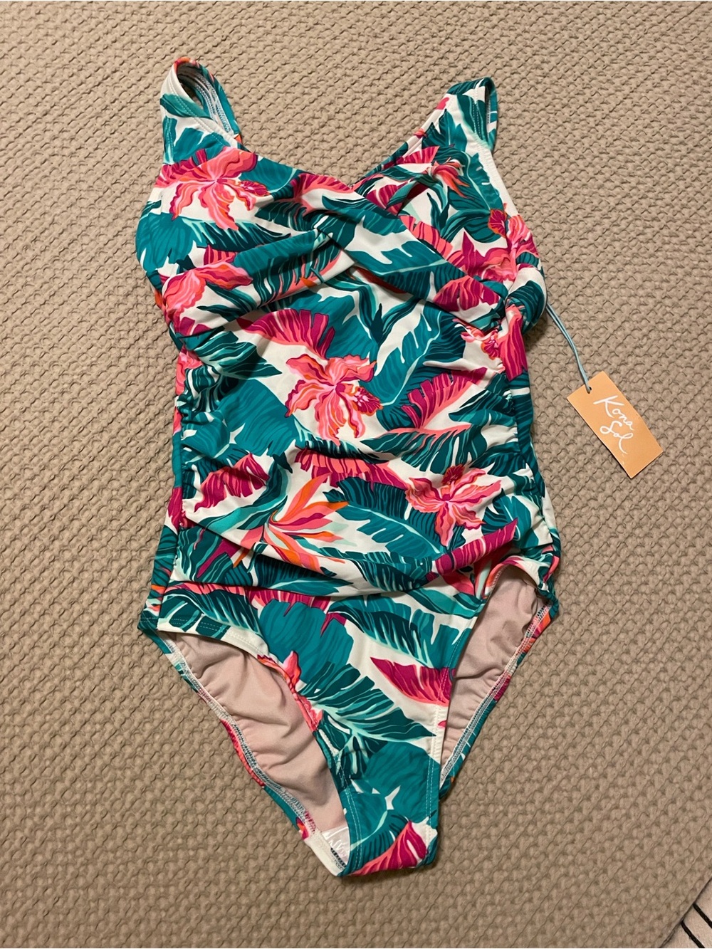 NWT Kona Sol Tropical One-Piece Swimsuit - Picture 3 of 4